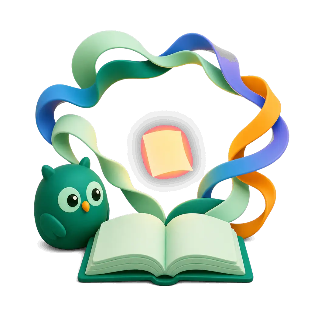 Homeschowl beside an open book encircled by varied page paths and a warm shared learning light.