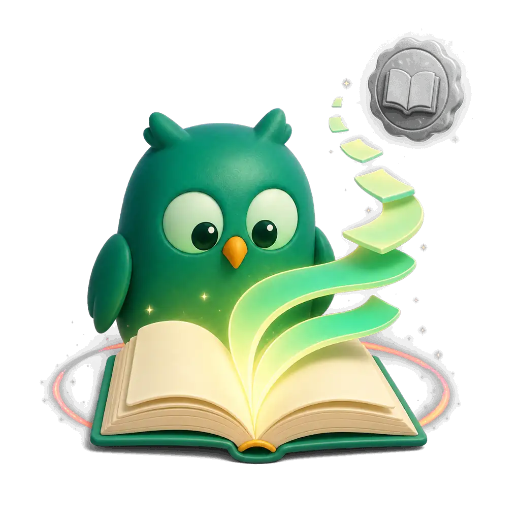 Homeschowl reading as glowing pages form a steady path toward a reading badge.